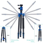 TRIOPO Oubao C-608S Adjustable Portable Carbon Fiber Tripod with Ball Head for SLR Camera, C-608S