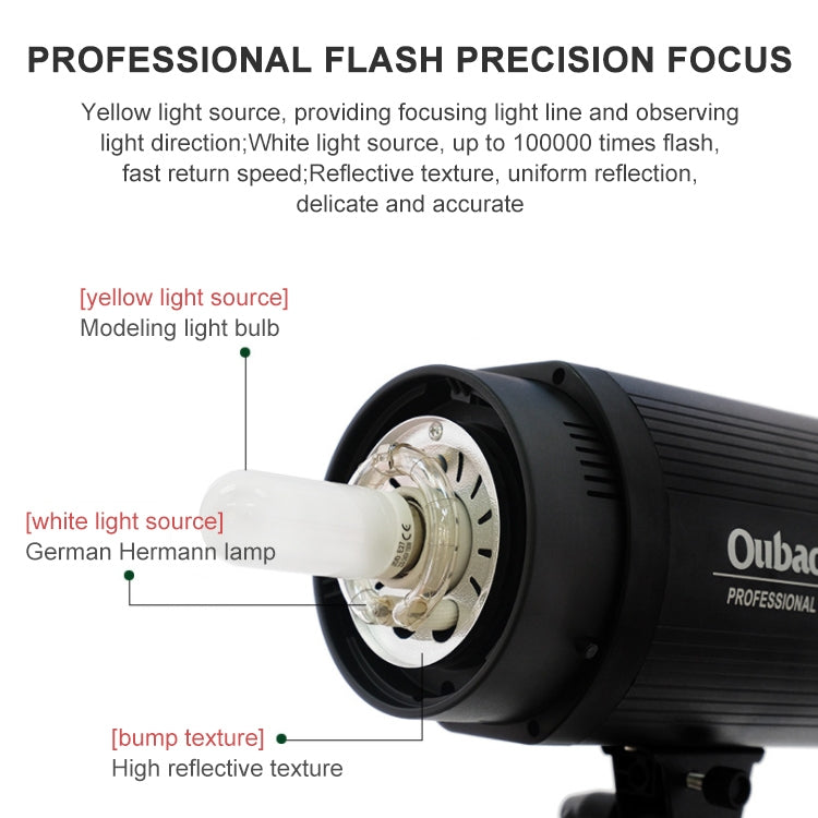 TRIOPO Oubao TTR600W Studio Flash with E27 150W Light Bulb
