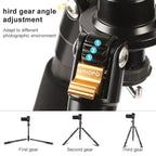 TRIOPO 853 Adjustable Portable Carbon Fiber Tripod with D2-A Ball Head for SLR Camera, 853