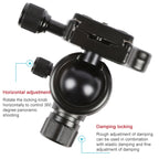 TRIOPO 853 Adjustable Portable Carbon Fiber Tripod with D2-A Ball Head for SLR Camera, 853