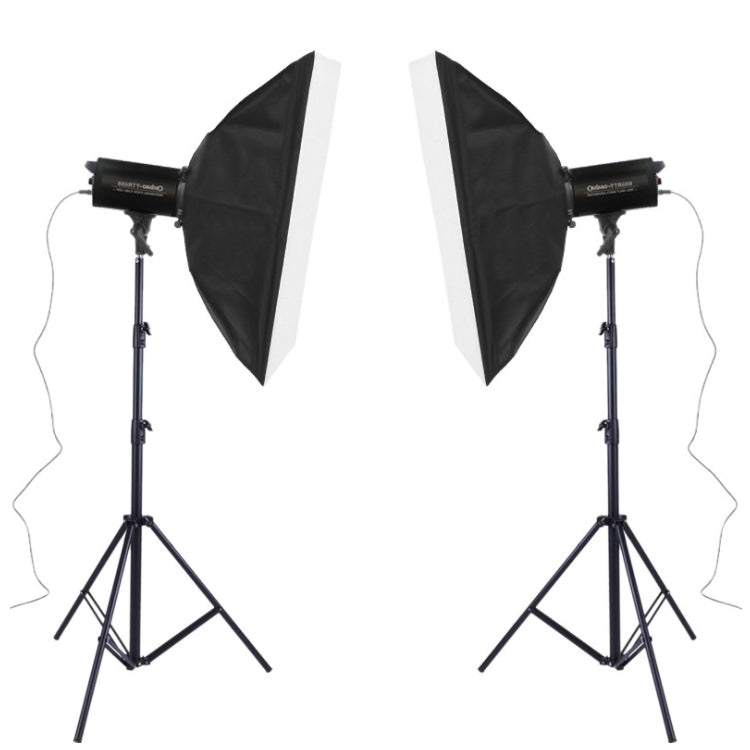 TRIOPO Oubao TTR300W 60x90cm Studio Softbox + Tripod Mount + 2x Light Bulb Photography Lighting Tow Piece Set, TTR300W + 2 x Light