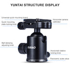 TRIOPO Oubao A-608S  Adjustable Portable  Aluminum Alloy Tripod with Ball Head for SLR Camera, -608S