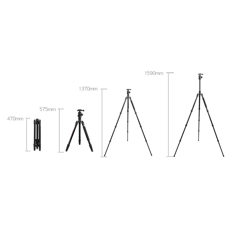 TRIOPO Oubao TA300 Adjustable Portable Aluminum Alloy Tripod with Ball Head for SLR Camera, TA300