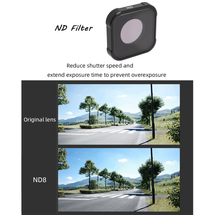 JSR KB Series ND8 Lens Filter for GoPro HERO13 Black /12 Black /11 Black /10 Black /9 Black, ND8