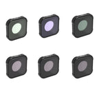 JSR KB Series STAR+CPL+NIGHT+ND8+ND16+ND32 Lens Filter for GoPro HERO13 Black /12 Black /11 Black /10 Black /9 Black, 6-in-1