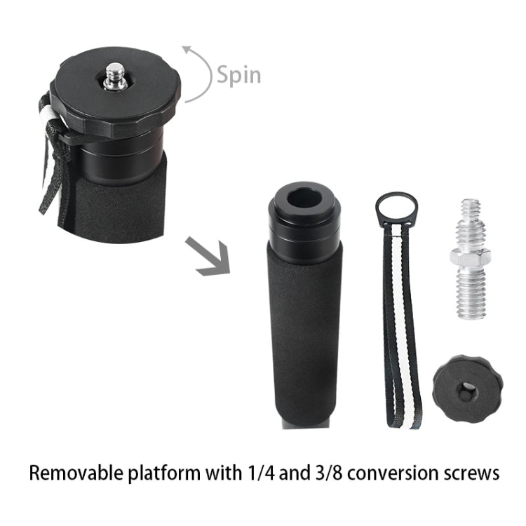 BEXIN P306C Portable Travel Outdoor DSLR Camera Carbon Fiber Monopod Holder, P306C