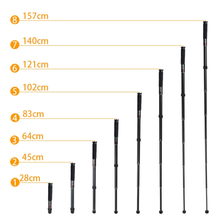 BEXIN P308D Portable Travel Outdoor DSLR Camera Aluminum Alloy Monopod Holder, P308D