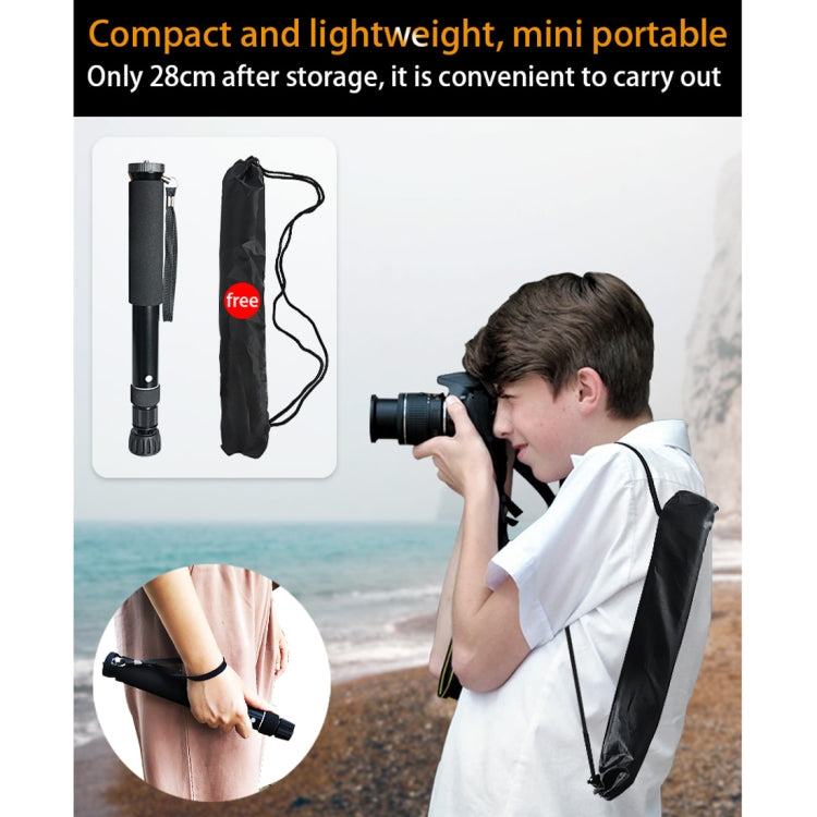 BEXIN P308 Portable Travel Outdoor DSLR Camera Aluminum Alloy Monopod Holder, P308