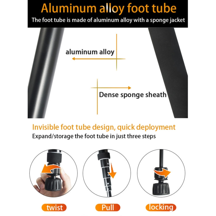 BEXIN P308A Portable Travel Outdoor DSLR Camera Aluminum Alloy Monopod Holder, P308A