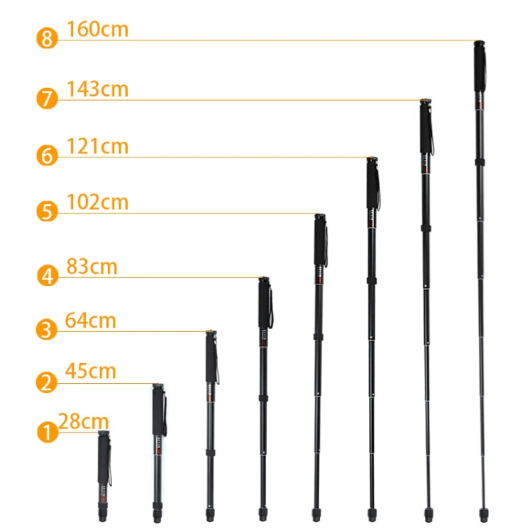 BEXIN P308B Portable Travel Outdoor DSLR Camera Aluminum Alloy Monopod Holder, P308B