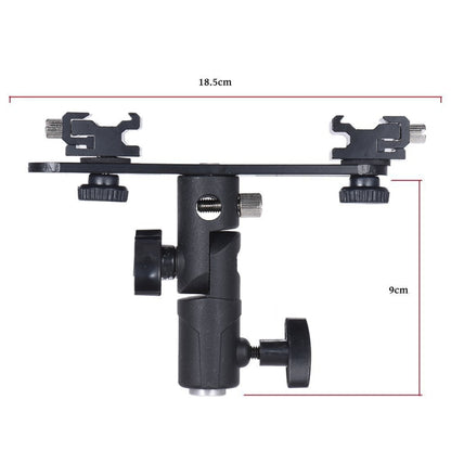 Double Hot Shoe Flash Stand Bracket, Double Hot Bracket