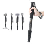 BEXIN P285-C Portable Travel Outdoor DSLR Camera Carbon Fiber Monopod Holder, P285-C
