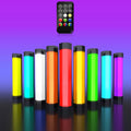 LUXCeO RGB Colorful Photo LED Stick Video Light APP Control Adjustable Color Temperature Waterproof Handheld LED Fill Light with Remote Control, P200 RGB