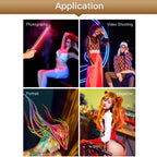 LUXCeO P7RGB Colorful Photo LED Stick Video Light APP Control Adjustable Color Temperature Waterproof Handheld LED Fill Light with Remote Control, P7RGB