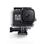 For GoPro HERO8 Black 45m Waterproof Housing Protective Case with Buckle Basic Mount & Screw & (Purple, Red, Pink) Filters & Floating Bobber Grip & Strap & Anti-Fog Inserts, Black HERO8 Case+Filters