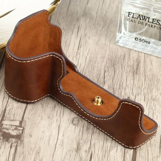 1/4 inch Thread PU Leather Camera Half Case Base for FUJIFILM X-S10, Fr FUJIFILM X-S10, For FUJIFILM X-S10