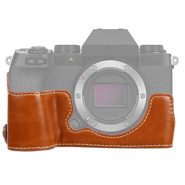 1/4 inch Thread PU Leather Camera Half Case Base for FUJIFILM X-S10, For FUJIFILM X-S10, Fr FUJIFILM X-S10
