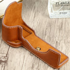 1/4 inch Thread PU Leather Camera Half Case Base for Sony ILCE-7C/A7C, For Sony ILCE-7C/A7C
