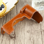 1/4 inch Thread PU Leather Camera Half Case Base for Sony ILCE-7C/A7C, For Sony ILCE-7C/A7C