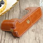 1/4 inch Thread PU Leather Camera Half Case Base for FUJIFILM XT200, For FUJIFILM XT200