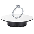 25cm 360 Degree Electric Rotating Mirror Surface Turntable Display Stand Video Shooting Props Turntable for Photography, Load 3kg, Powered by Battery, 25cm Mirror/Powered by Battery(WB), 25cm Mirror/Powered by Battery(B), 25cm Mirror/Powered by Battery(W)