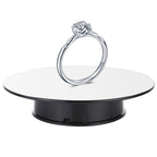25cm 360 Degree Electric Rotating Mirror Surface Turntable Display Stand Video Shooting Props Turntable for Photography, Load 3kg, Powered by Battery, 25cm Mirror/Powered by Battery(WB), 25cm Mirror/Powered by Battery(B), 25cm Mirror/Powered by Battery(W)