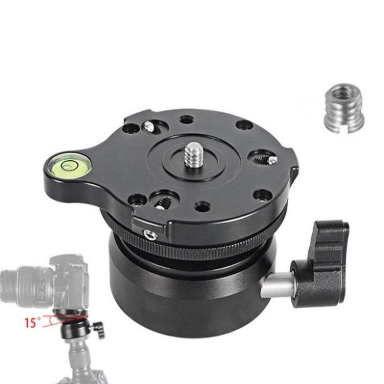 BEXIN DY-60N 3/8 inch Thread Dome Professional Tripod Leveling 360 Degree Panorama Head Base with Bubble Level & 3/8 inch Screw Adapter, DY-60N 3/8 inch
