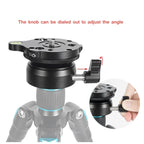 BEXIN DY-60N 3/8 inch Thread Dome Professional Tripod Leveling 360 Degree Panorama Head Base with Bubble Level & 3/8 inch Screw Adapter, DY-60N 3/8 inch