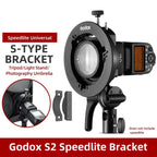 Godox S2 Speedlite S-Type Bracket Bowens Mount Flash S-type Holder Bracket
