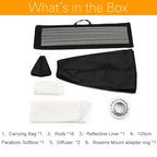 Godox P90L Diameter 90cm Parabolic Softbox Reflector Diffuser for Studio Speedlite Flash Softbox, P90L