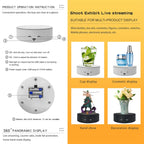 13cm Xiaoai Electric Rotating Turntable Display Stand Video Shooting Props Turntable, 13cm