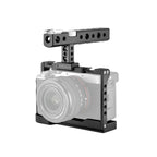 YELANGU C24 Video Camera Cage Stabilizer Kit with Handle for Sony Alpha 7C / A7C / ILCE-7C, For Sony Alpha 7C Cage with Handle