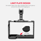 YELANGU C24 Video Camera Cage Stabilizer Kit with Handle for Sony Alpha 7C / A7C / ILCE-7C, For Sony Alpha 7C Cage with Handle