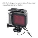 45m Waterproof Housing Protective Case + Touch Screen Back Cover for GoPro NEW HERO /HERO6 /5, with Buckle Basic Mount & Screw & (Purple, Red, Pink) Filters, No Need to Remove Lens, Touch Screen + Filters (Transparent), Touch Screen + Filters (Black)