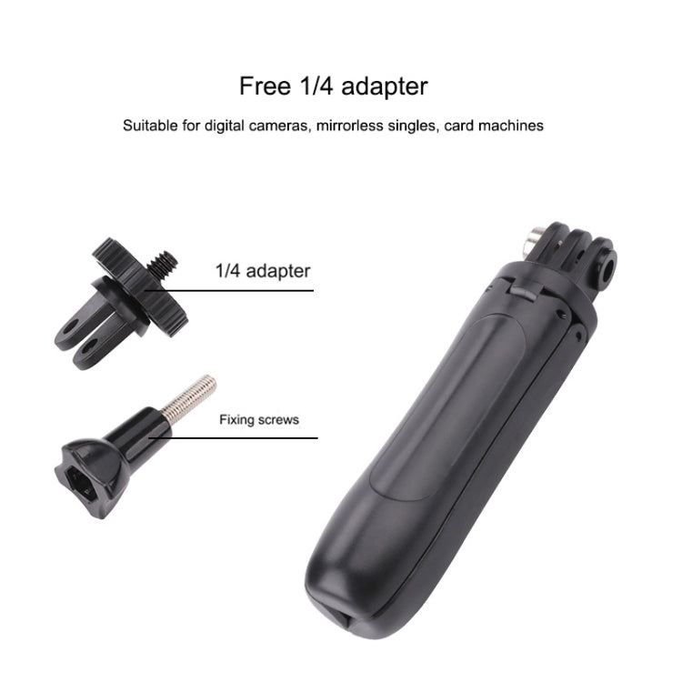 Multi-functional Foldable Tripod Holder Selfie Monopod Stick for DJI, Insta360, GoPro and Other Action Cameras, Length: 12-23cm, Length: 12-23cm (Red), Length: 12-23cm (Blue)
