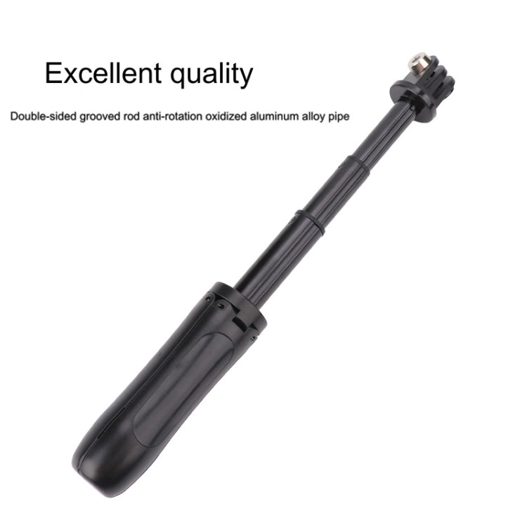 Multi-functional Foldable Tripod Holder Selfie Monopod Stick for DJI, Insta360, GoPro and Other Action Cameras, Length: 12-23cm, Length: 12-23cm (Red), Length: 12-23cm (Blue)
