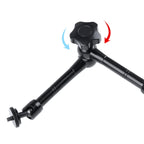 11 inch Adjustable Friction Articulating Magic Arm + Large Claws Clips with Phone Clamp, 11 inch Magic Arm + Claws Clips with Phone Clamp