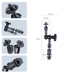 7 inch Adjustable Friction Articulating Magic Arm + Large Claws Clips with Phone Clamp, 7 inch Magic Arm + Claws Clips with Phone Clamp