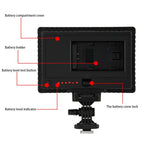 HD-160 White Light LED Video Light on-Camera Photography Lighting Fill Light for Canon, Nikon, DSLR Camera with 3 Filter Plates, HD-160