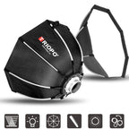 TRIOPO K2-65 65cm Speedlite Flash Octagon Parabolic Softbox Bowens Mount Diffuser, K2-65
