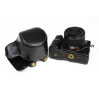 Full Body Camera PU Leather Case Bag for Sony LCE-7C / Alpha 7C / A7C 28-60mm / 40.5mm Lens, For Sony A7C