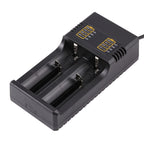 MS-282AX 2-Slot Lithium Battery Charger For 18650 / 26650 / 14500 / 16340 / 18500 Lithium Batteries, US Plug