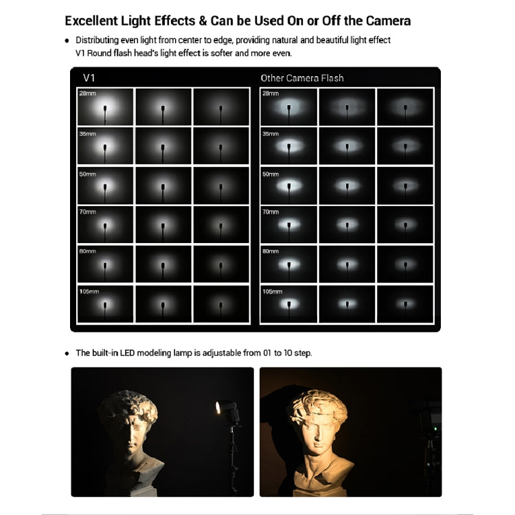 Godox V1N Round Head TTL Flash Speedlite for Nikon, V1N for Nikon