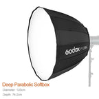 Godox P120H 120cm Deep Parabolic Softbox Reflector Diffuser Studio Light Box, P120H