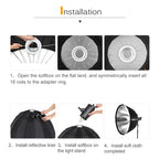 Godox P120H 120cm Deep Parabolic Softbox Reflector Diffuser Studio Light Box, P120H