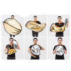 Godox FT01 2 in 1 Gold / Silver Oval Folding Reflector Board, Size: 60 x 90cm, 2 in 1 60 x 90cm