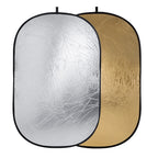 Godox FT01 2 in 1 Gold / Silver Oval Folding Reflector Board, Size: 90 x 120cm, 2 in 1 90 x 120cm