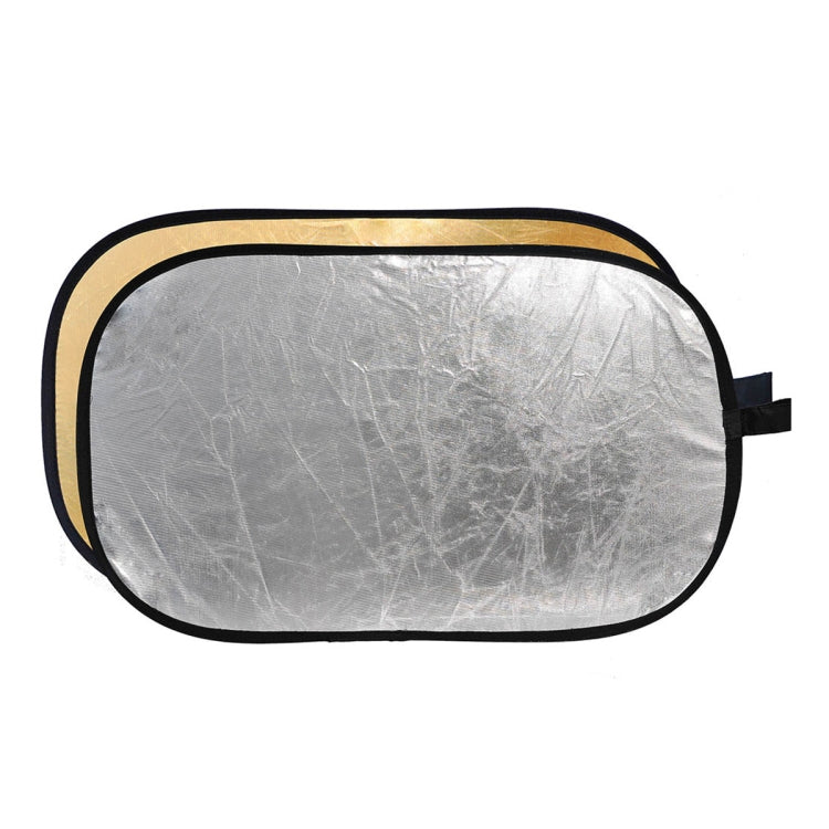 Godox FT01 2 in 1 Gold / Silver Oval Folding Reflector Board, Size: 90 x 120cm, 2 in 1 90 x 120cm