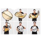 Godox FT01 60cm Round 2 in 1 Gold / Silver Folding Reflector Board, 60cm