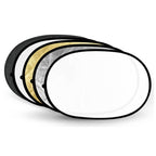 Godox FT05-1 100 x 150cm 5-in-1 Silver / Soft / Gold / White / Black Oval Folding Reflector Board, 5 in 1 100 x 150cm